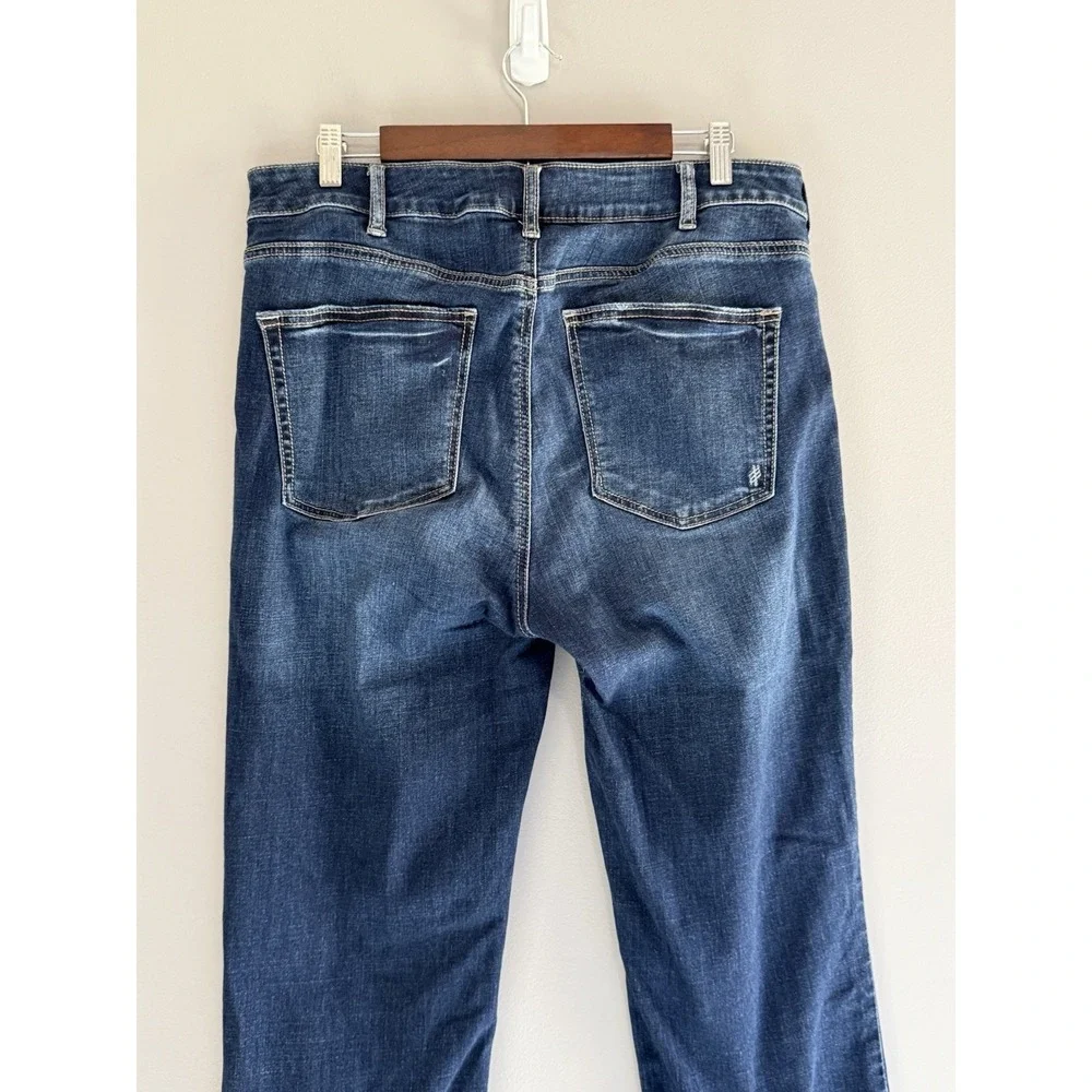 Silver Jeans Avery Straight Stretch Denim Blue Womens 16W High Rise Dark Wash - Picture 9 of 16